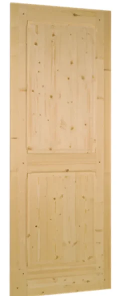 Porte seule bois épicéa ANDROMEDA 2 panneaux 830-Lynporte Discount