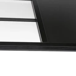 Porte seule en aluminium 3 carreaux vitrés transparents, coloris noir mat H.204 x l.83cm