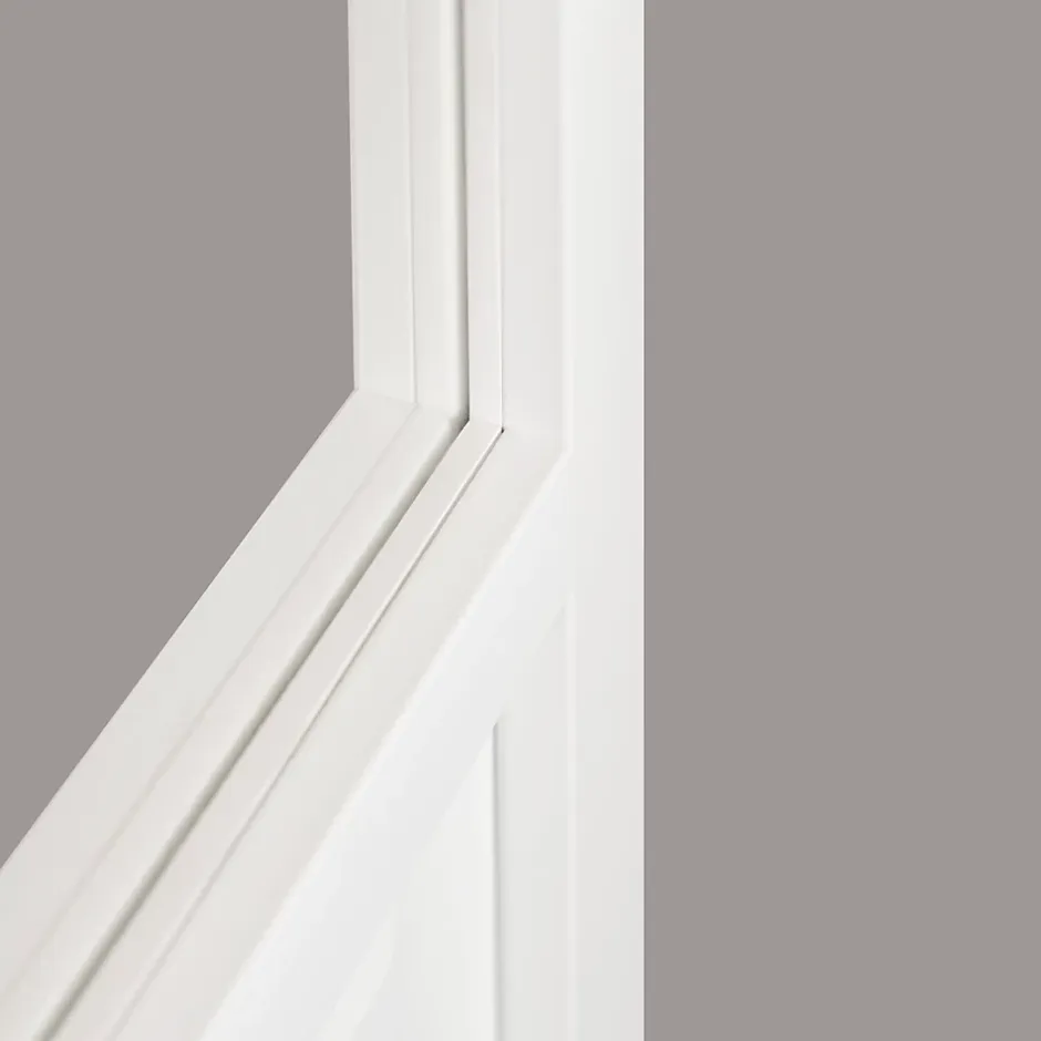 Porte seule en aluminium 3 carreaux vitrés transparents 73 coloris blanc H.204 x l.73cm