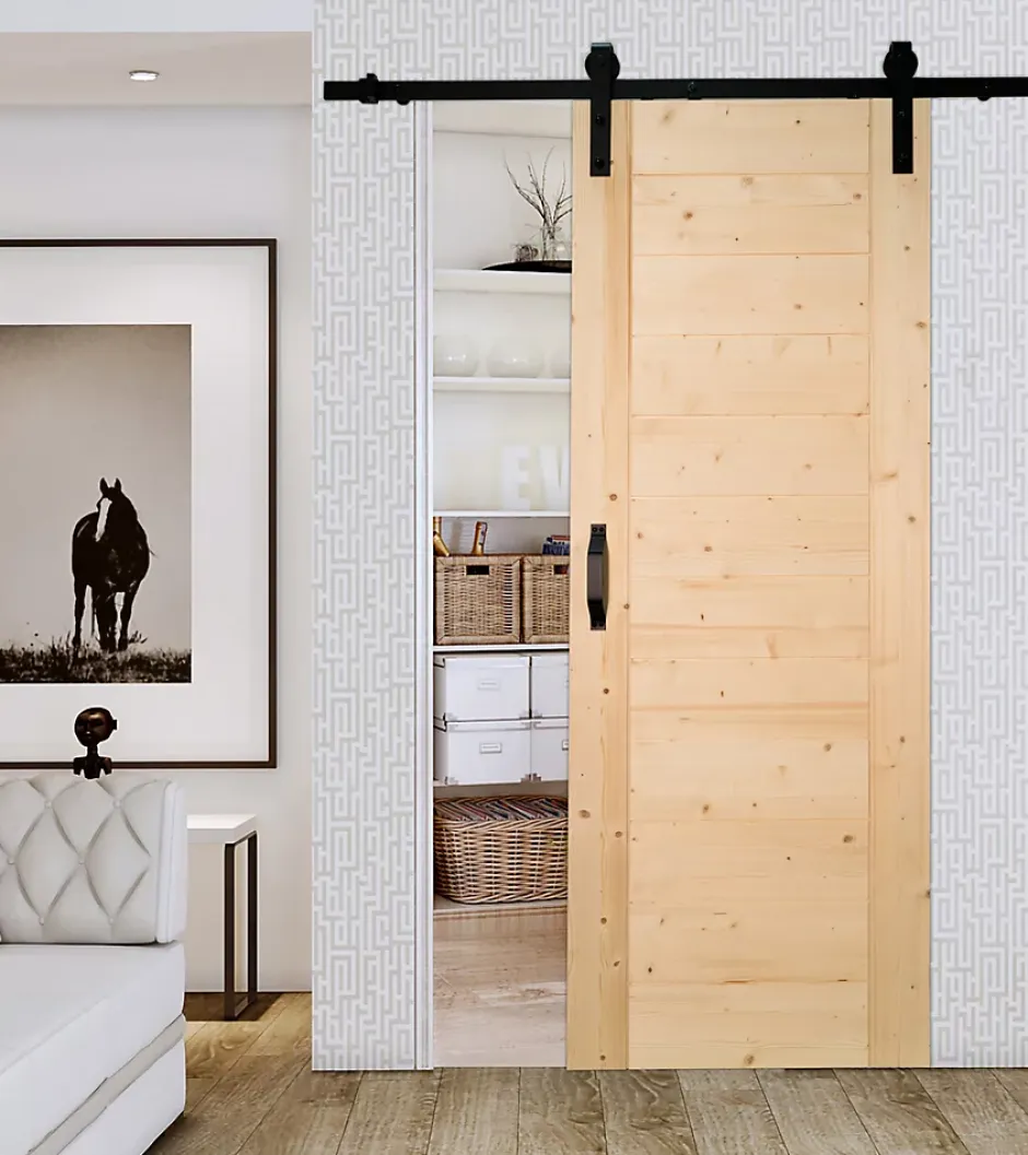 Porte seule HORIZON bois épicéa 2040 x 730-Lynporte Outlet