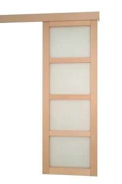Porte seule NOVA2 4 Vitrages bois hêtre 2040 x 630-Lynporte Discount