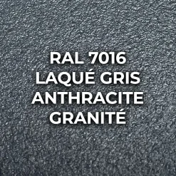 Porte simple coulissante droite H 2088 x L 1067 mm - 3 verres horizontaux - trempé 6 mm clair - gris-MySystem Discount