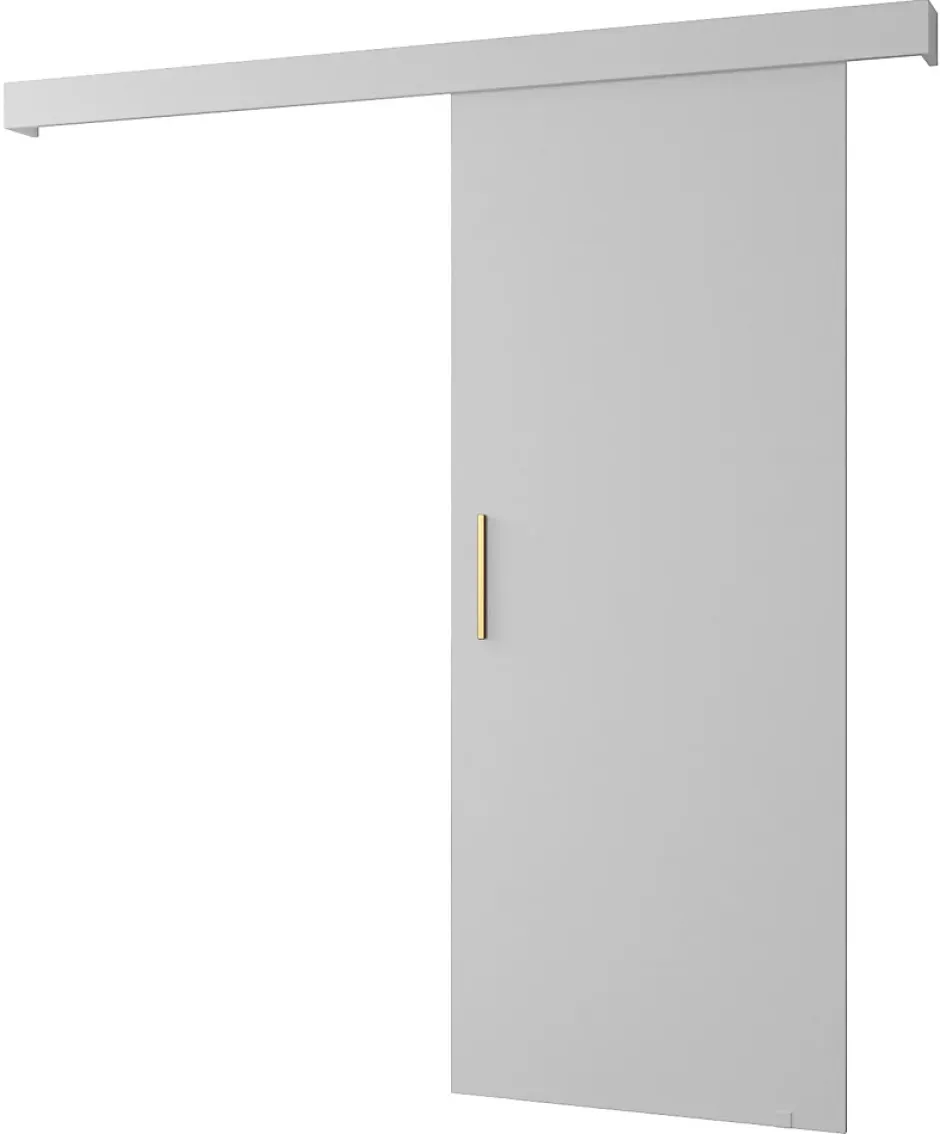Abiks Meble Portes coulissantes Salwador I 90x204 cm (Blanc / Blanc / Or)