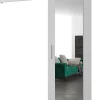 Abiks Meble Portes coulissantes Salwador II 90x204 cm (Blanc / Blanc / Argent)