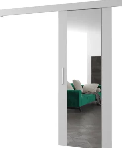 Abiks Meble Portes coulissantes Salwador II 90x204 cm (Blanc / Blanc / Argent)