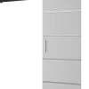 Portes coulissantes Salwador IV 70x204 cm (Blanc / Noir / Argent)-Abiks Meble Best