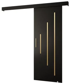 Abiks Meble Portes coulissantes Salwador Y 80x204 cm (Noir / Noir / Or)