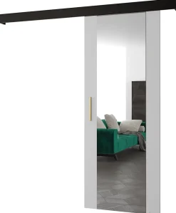 Portes coulissantes Salwador II 70x204 cm (Blanc / Noir / Or)-Abiks Meble Online