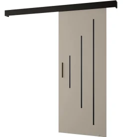 Portes coulissantes Salwador Y 70x204 cm (Cachemire / Noir / Noir)-Abiks Meble New