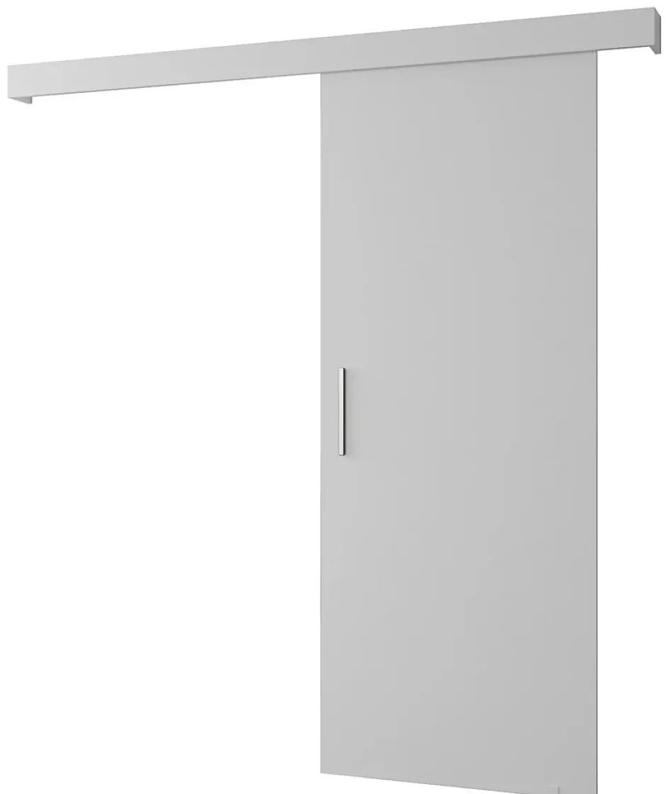 Portes coulissantes Salwador I 70x204 cm (Blanc / Blanc / Argent)-Abiks Meble Outlet