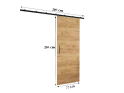 Abiks Meble Portes coulissantes Zonda Y 70x204 cm (Chêne Craft)