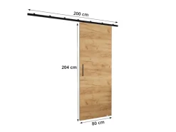 Abiks Meble Portes coulissantes Zonda II 80x204 cm (Noir)