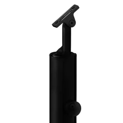 Poteau à plat pour balustrade aluminium noir H.97,1 cm-Fortia New