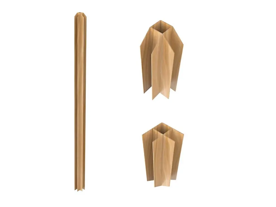 Vente-unique Poteau d'angle pour verrière atelier en aluminium thermolaqué 105 cm naturel clair - BAYVIEW