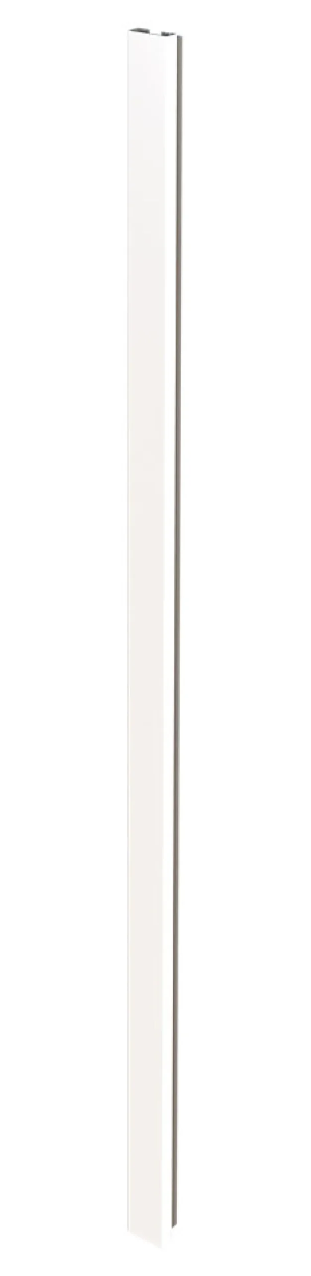 Poteau de terminaison en alumium coloris blanc thermolaqué H.108cm