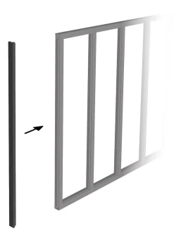 Poteau de terminaison en alumium coloris blanc thermolaqué H.108cm