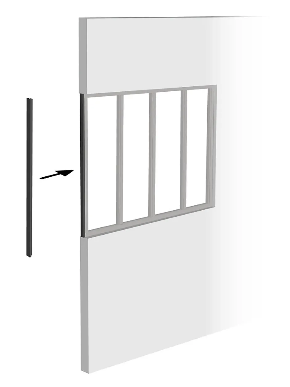 Poteau de terminaison en alumium coloris blanc thermolaqué H.108cm