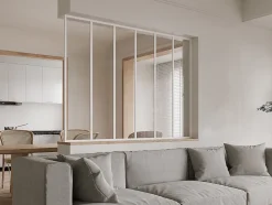 Vente-unique Poteau de terminaison pour verrière en aluminium thermolaqué - H105 cm - Blanc - BAYVIEW