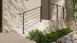 Kordo Poteau garde-corps pose à plat Prestio ral 7016