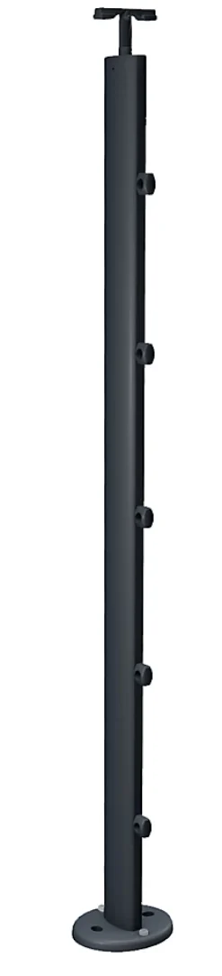 Kordo Poteau garde-corps pose à plat Prestio ral 7016