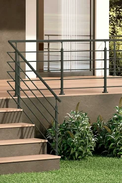 Sogem Poteau garde-corps pose à plat anthracite ral 7020