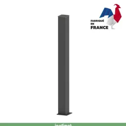 Poteau aluminium gris antique - 15 x 15 x 175 cm-Jardimat Clearance
