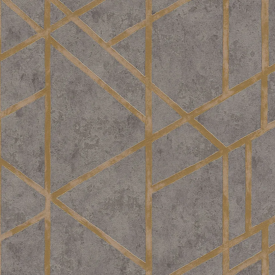 Profhome 369281-GU Papier peint à motifs graphiques légèrement texturé subtilement chatoyant 5,33 m2