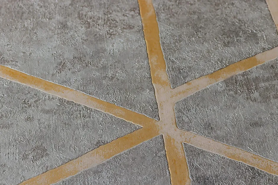 Profhome 369281-GU Papier peint à motifs graphiques légèrement texturé subtilement chatoyant 5,33 m2