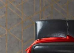 Profhome 369281-GU Papier peint à motifs graphiques légèrement texturé subtilement chatoyant 5,33 m2