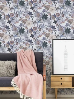 381751-GU Papier peint floral lisse mat 5,33 m2-Profhome Sale