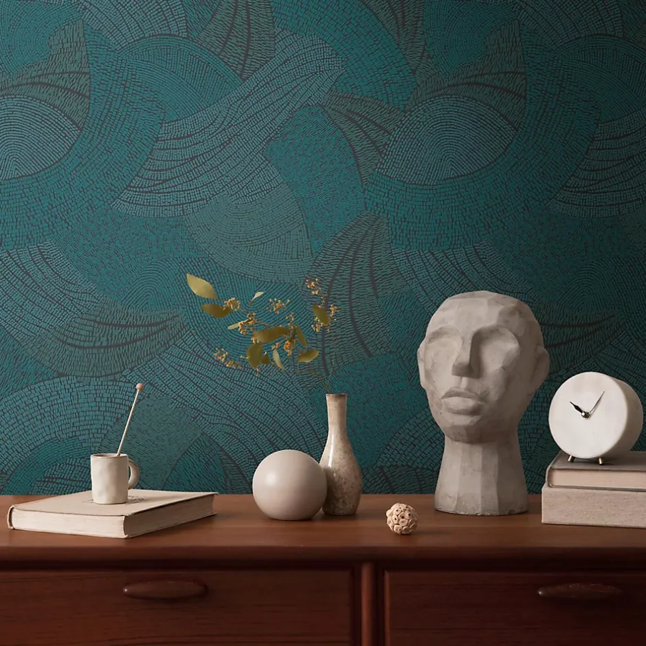 399353-GU Papier peint ethnique légèrement texturé mat 5,33 m2-Profhome Online