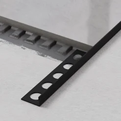 Profil angulaire J en acier inoxydable pour les carreaux 12mm x 2700mm - noir matt-Ilcom Sale