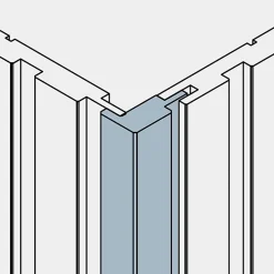 Hardwarexchange Profil carré en MDF massif Noir satiné 2760x32x19 mm MIDDLE WAVY