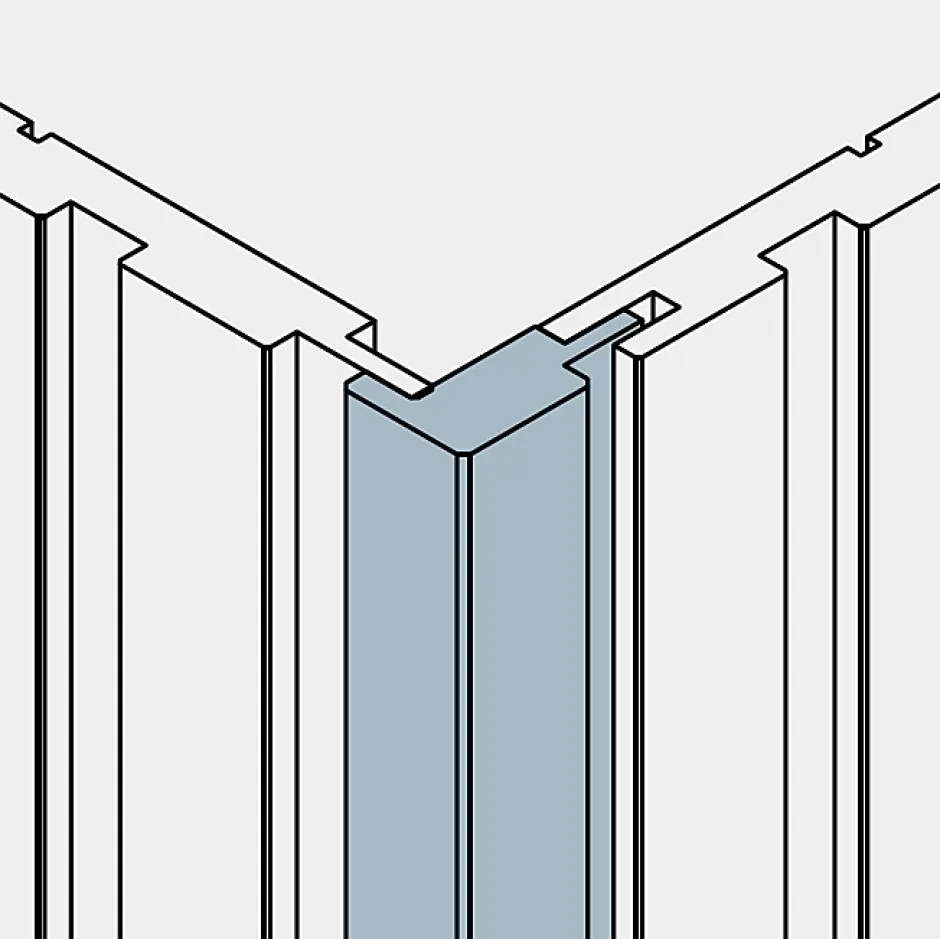 Hardwarexchange Profil carré en MDF massif Noir satiné 2760x32x19 mm MIDDLE WAVY