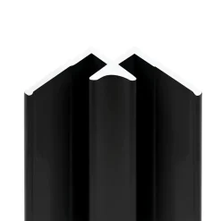 Schulte Profilé d'angle intérieur H.255 x 2,3 cm, aluminium, noir mat, Deco Design