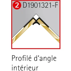 Profilé d'angle intérieur pour panneaux muraux DécoDesign, alu argenté-Schulte New