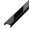 Profilé décoratif C en acier inoxydable pour carrelage Noir poli - 40 mm x 2700 mm x 0,65 ep.-Ilcom