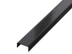 Ilcom Profilé décoratif C en acier inoxydable pour carrelage Noir satiné - 40 mm x 2700 mm x 0,65 ep.