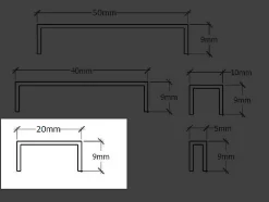 Profilé décoratif C en acier inoxydable pour carrelage Or satiné - 20 mm x 2440 mm x 0,65 ep.-Ilcom Discount