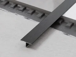 Profil décoratif T en acier inoxydable pour couvrir jonction Noir satiné - 20mm X 10mm X 2700mm-Ilcom Clearance