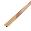 Profil décoratif T en acier inoxydable pour couvrir jonction Or poli - 20mm X 10mm X 2440mm-Ilcom Sale