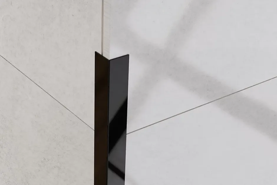 Profilé décoratif L Angle extérieur en acier inoxydable 30 mm x 30 mm x 2700 mm - noir poli-Ilcom Online