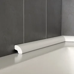 Profilé de carrelage intérieur PVC auto-adhésif arrondi blanc L.250 x l. 1.7 x Ep. 0,7 cm-Diall Best
