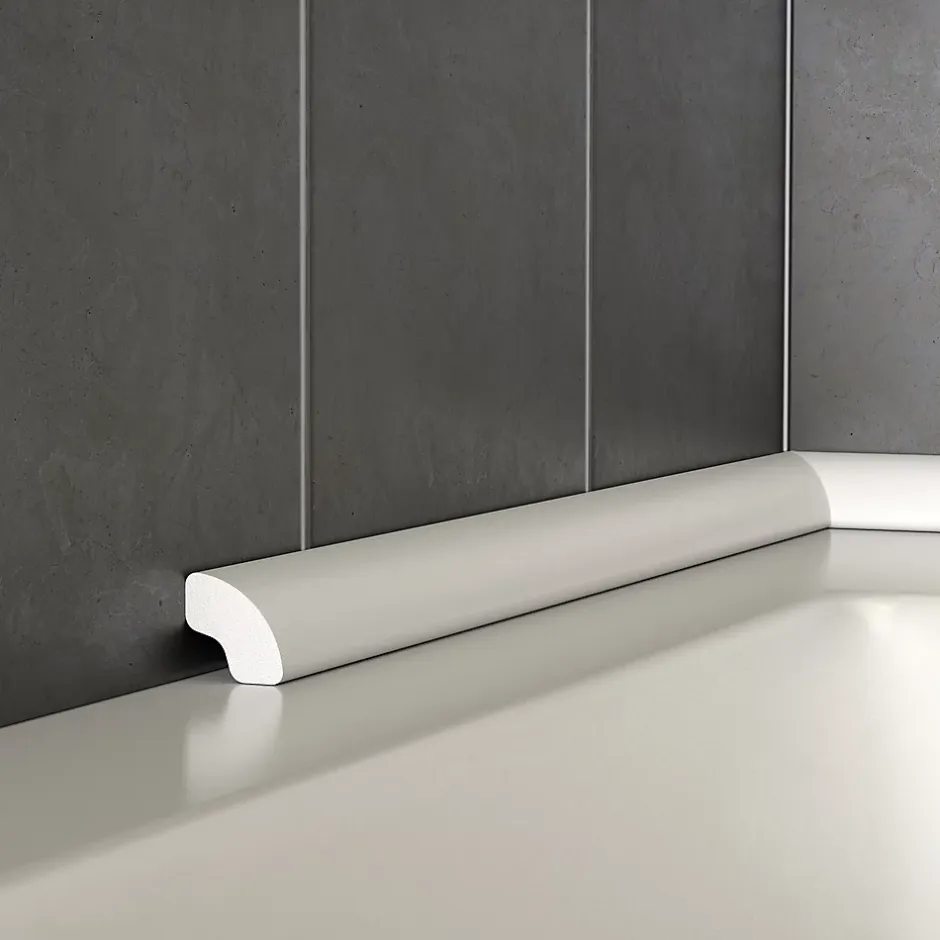 Profilé de carrelage intérieur PVC auto-adhésif arrondi blanc L.250 x l. 1.7 x Ep. 0,7 cm-Diall Best