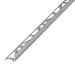 Diall Profilé de carrelage intérieur droit aluminium brut chromé lisse L.2,5m x l.2,2cm x ep.10mm