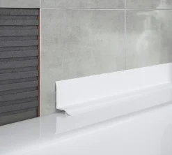 Profilé de carrelage intérieur PVC auto-adhésif courbé blanc L.250 x l. 1.94 x Ep. 0,1 cm-Diall Clearance