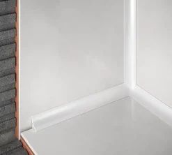 Profilé de carrelage intérieur rond PVC blanc lisse L.2,5m x l.3cm x ep.9mm-Diall Clearance