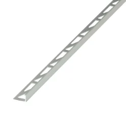 Diall Profilé de carrelage intérieur droit aluminium argent anodisé mat L.2,5m x l.2,2cm x ep.8mm