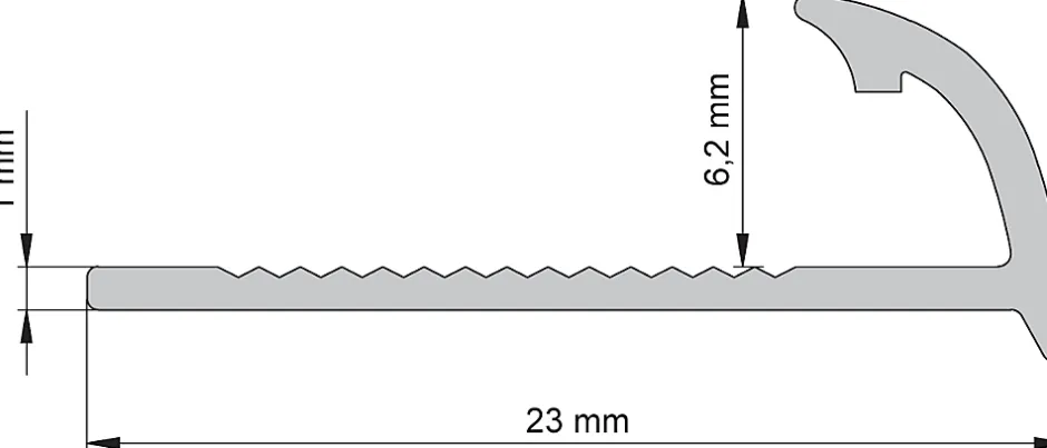 Profilé de carrelage intérieur rond aluminium effet chromé poli L.2,5m x l.2,65cm x ep.6mm-Diall Outlet