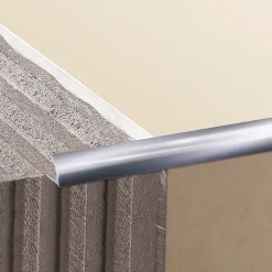 Profilé de carrelage intérieur rond aluminium effet chromé poli L.2,5m x l.2,65cm x ep.6mm-Diall Outlet